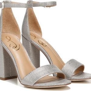 Sam Edelman Pewter Heeled Sandals - Yaro